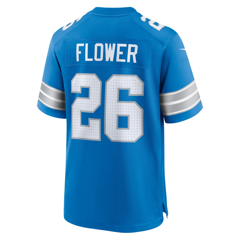 Detroit Lions Tre Flowers Blue Team Game Jersey