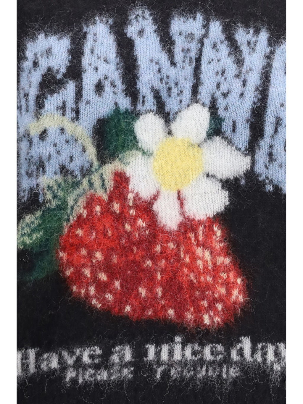 Ganni Women Alpaca And Wool-Blend T-Shirt