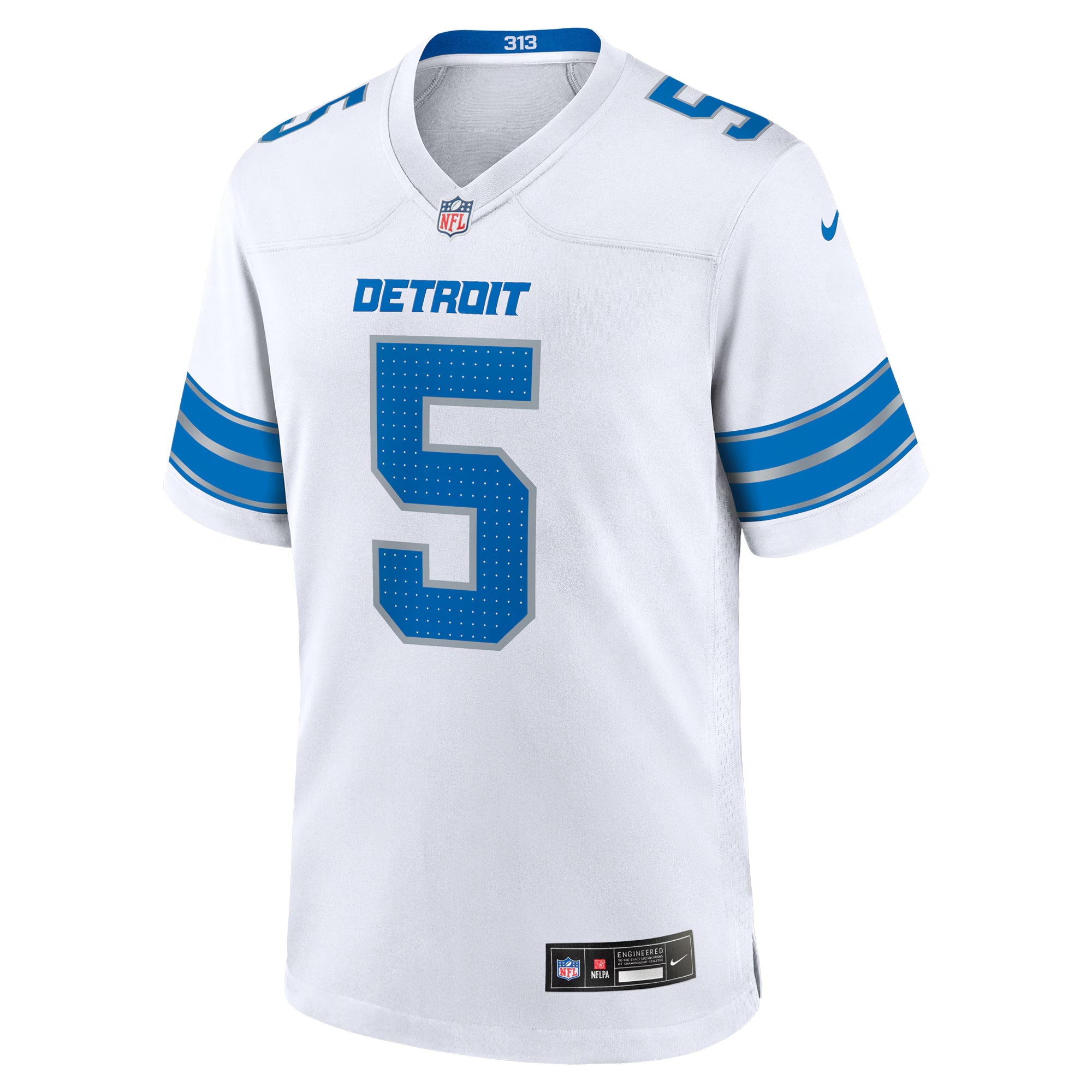 Detroit Lions David Montgomery White Game Jersey
