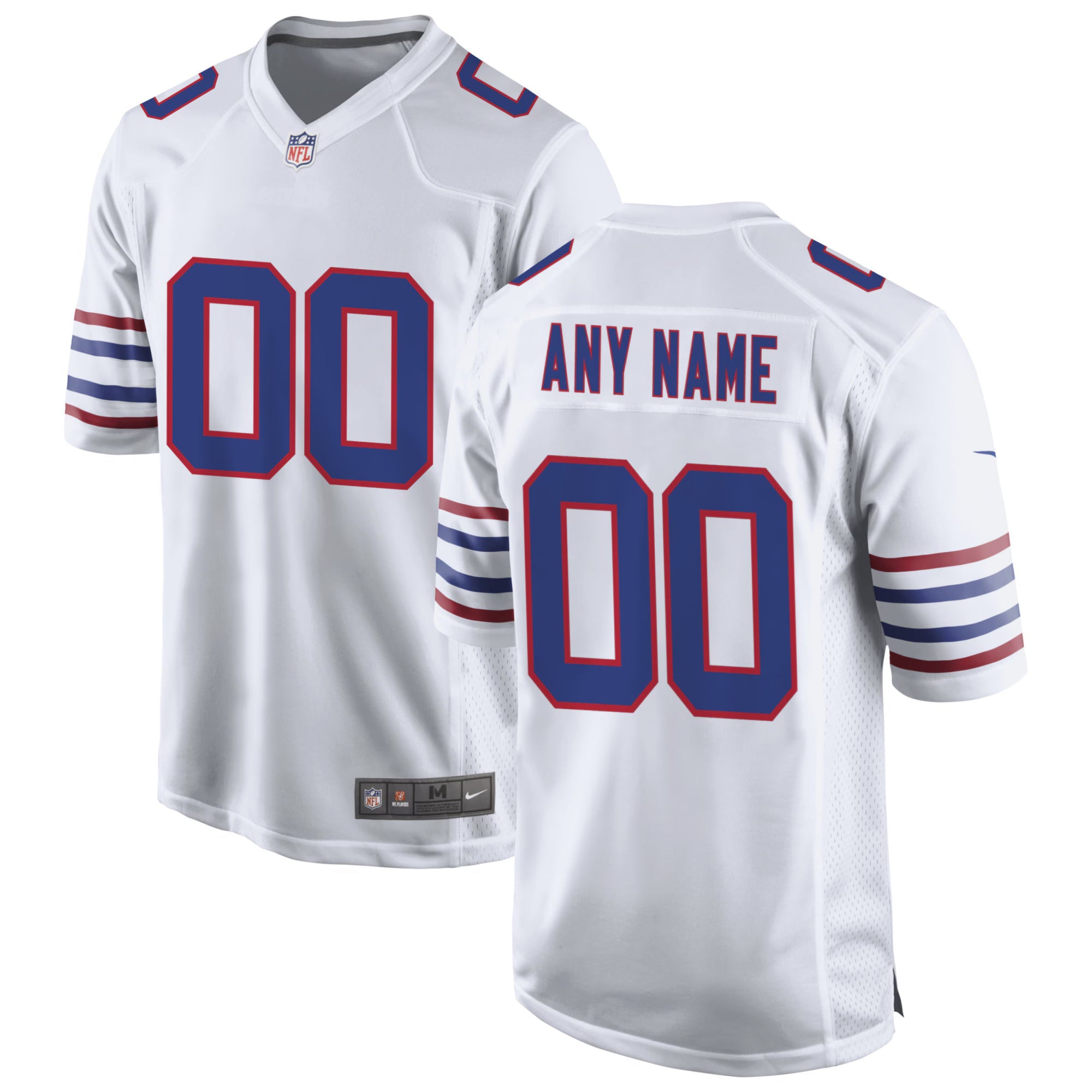 Buffalo Bills White Alternate Custom Game Jersey