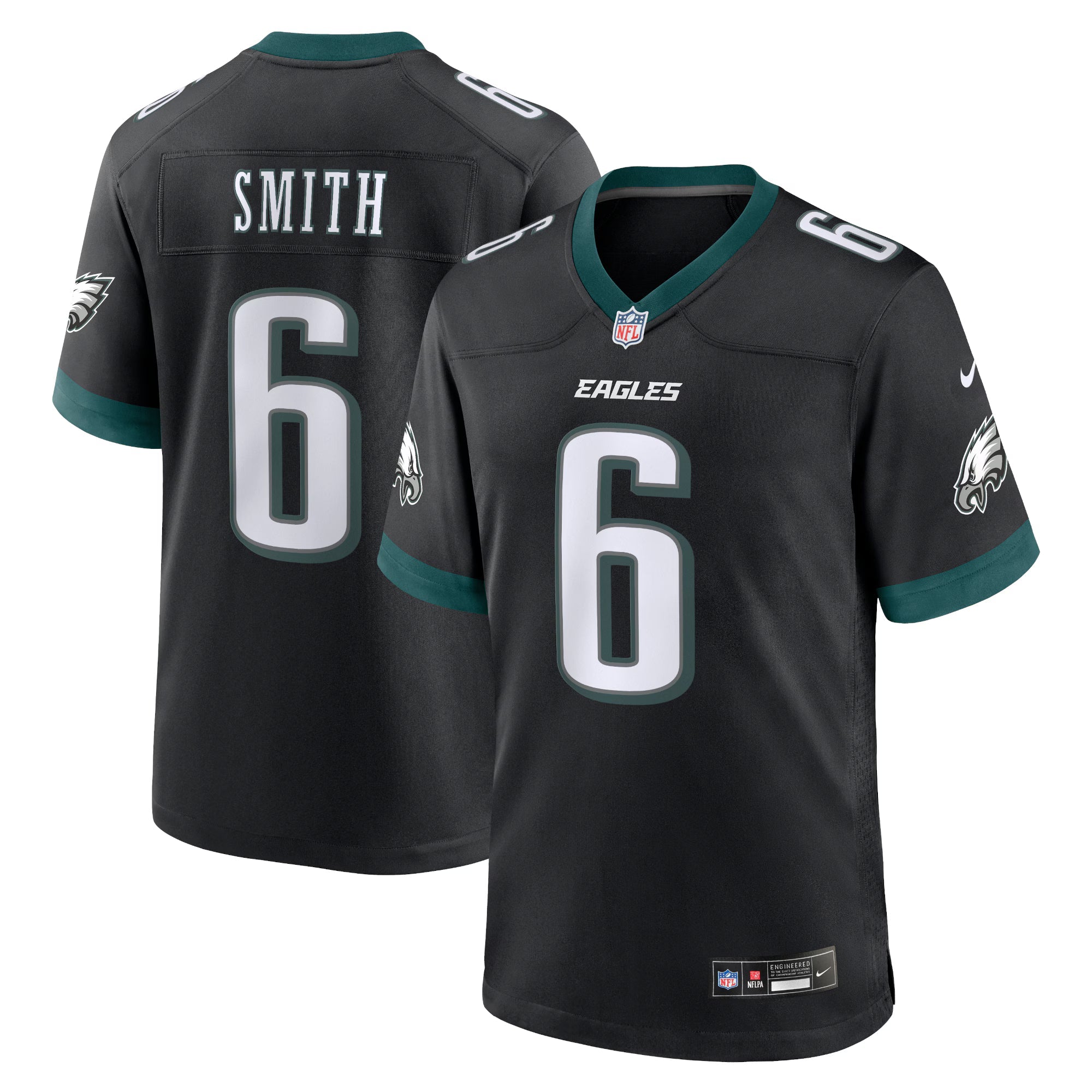 Philadelphia Eagles DeVonta Smith Black Alternate Game Jersey