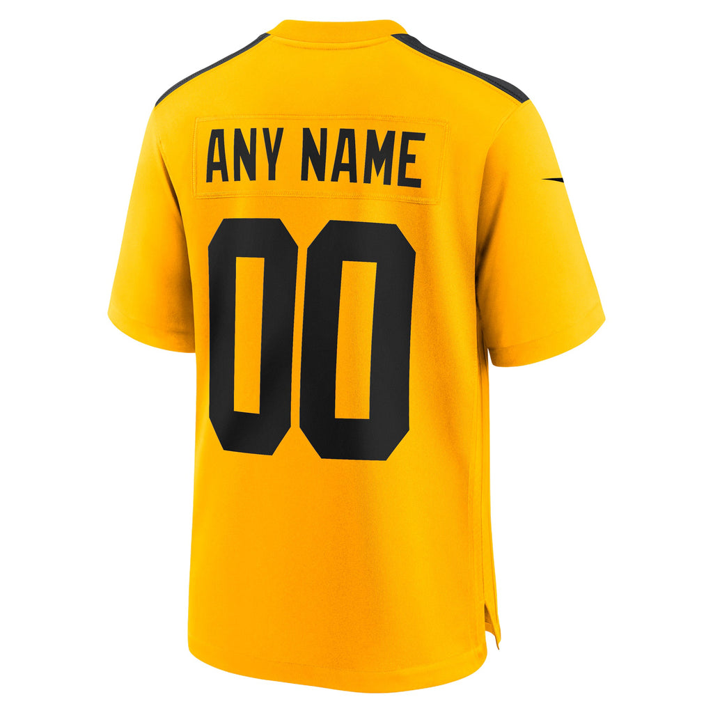 Pittsburgh Steelers Gold Alternate 1933 Throwback Game Custom Jersey