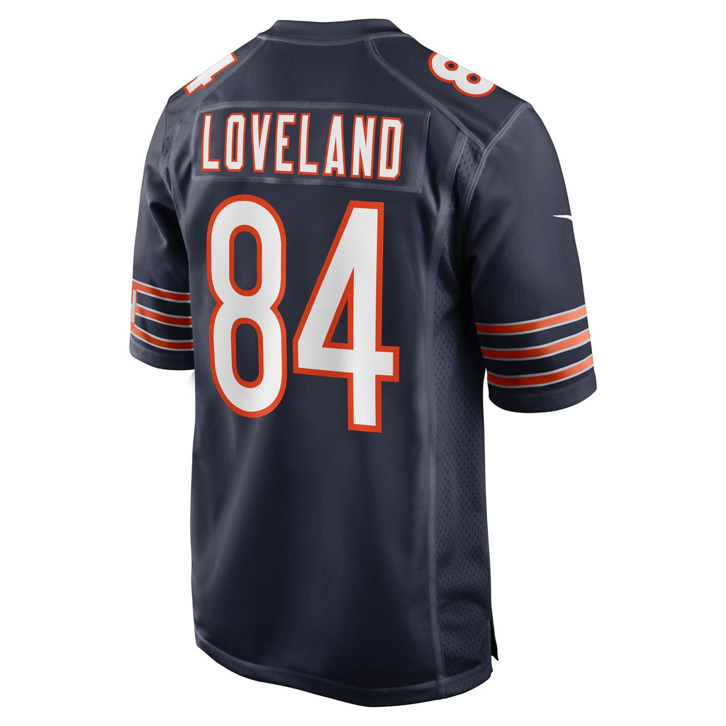 Chicago Bears Colston Loveland Navy 2025 NFL Draft First Round Pick Game Jersey