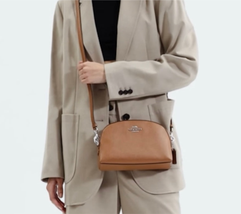 NWT Coach Leather Madi Crossbody Medium Bag In Tan
