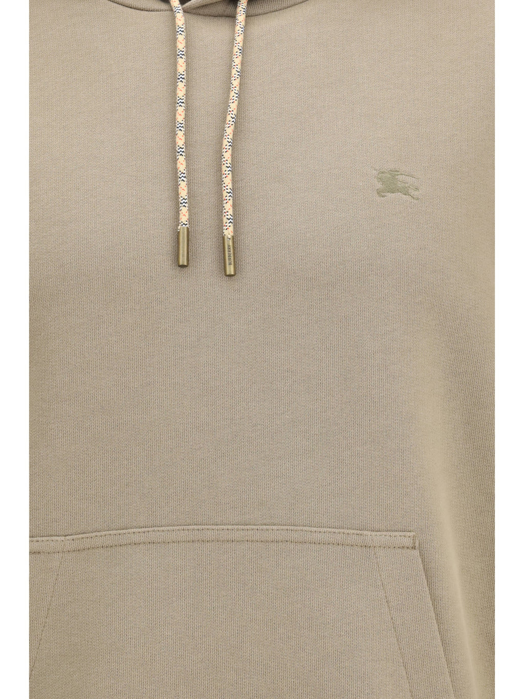 Burberry Men Check Hoodie With Drawstrings