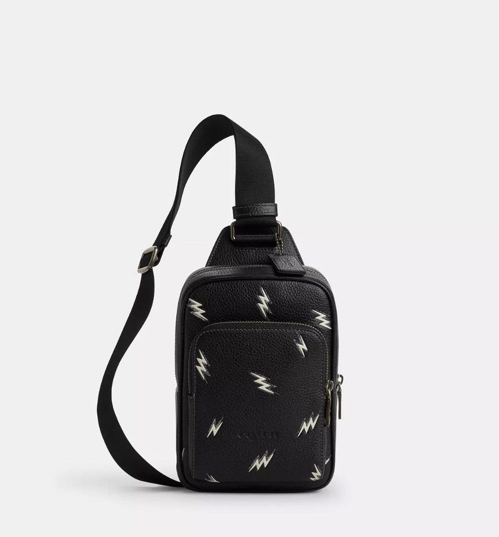 NWT Coach Unisex Racer Sling Pack In Smooth Calf Leather