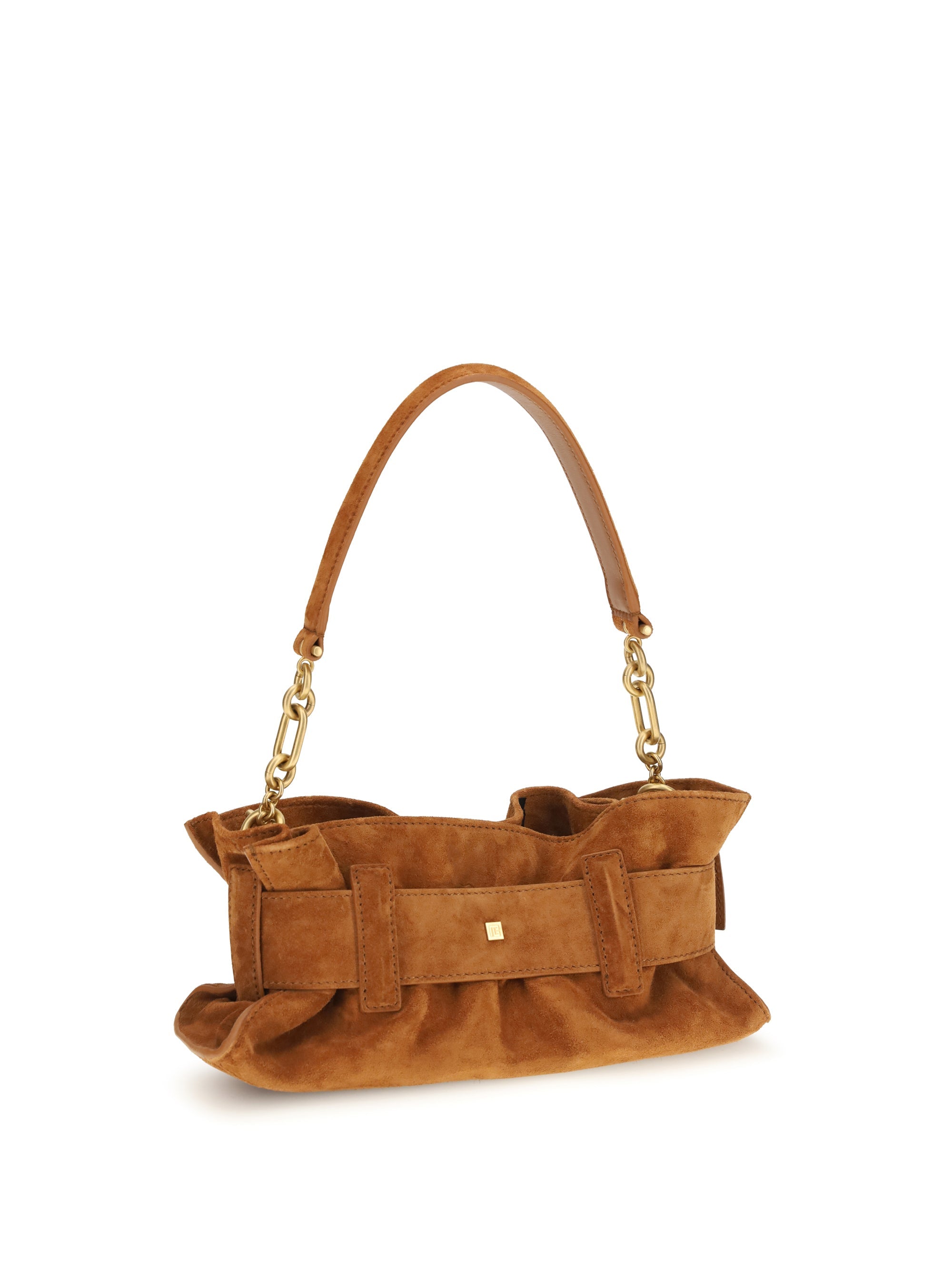 Balmain Women Anthem Mini Bag In Suede Leather