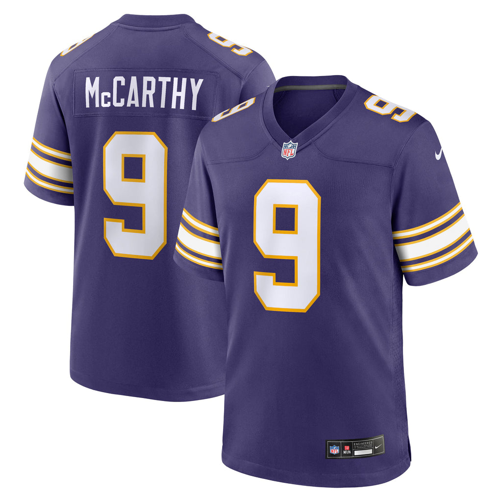 Minnesota Vikings J.J. McCarthy Purple 2nd Alternate Player Game Jersey