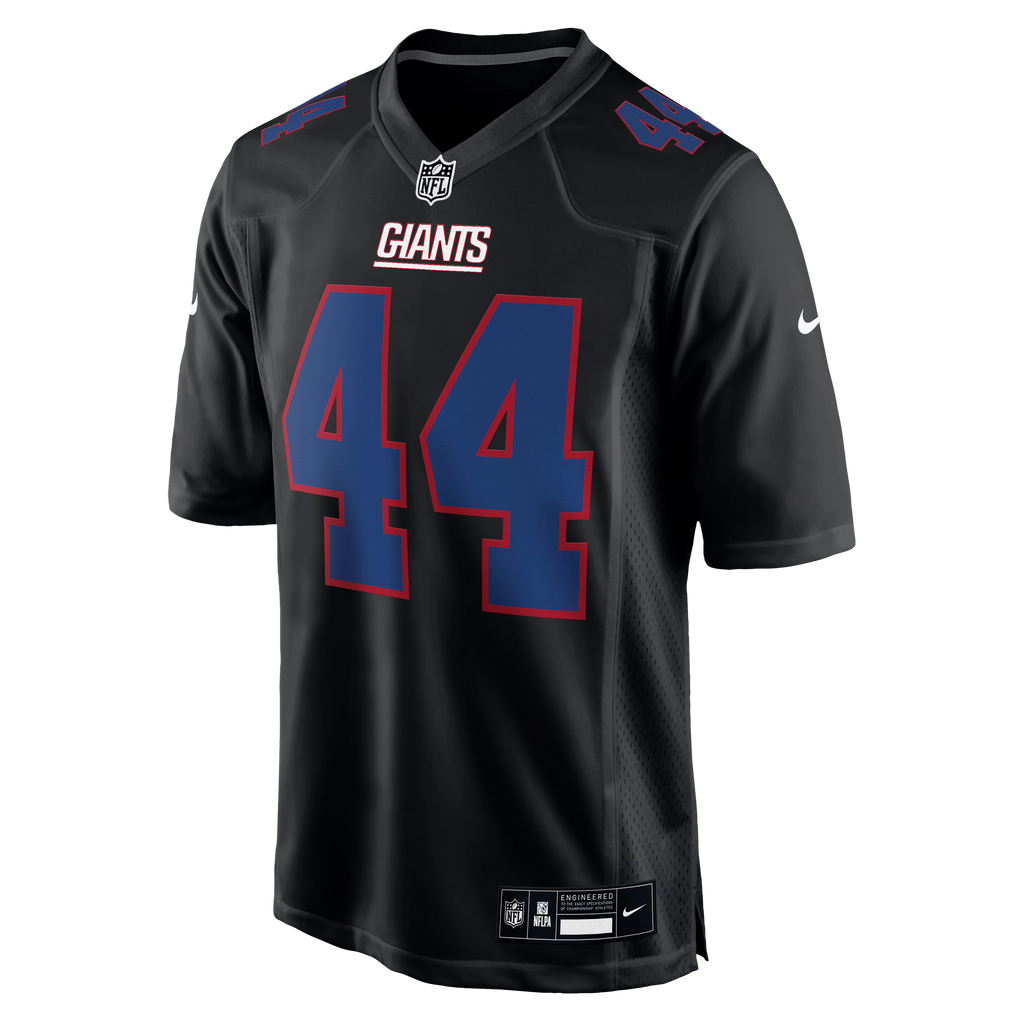 New York Giants Cam Skattebo Carbon Black Fashion Game Jersey