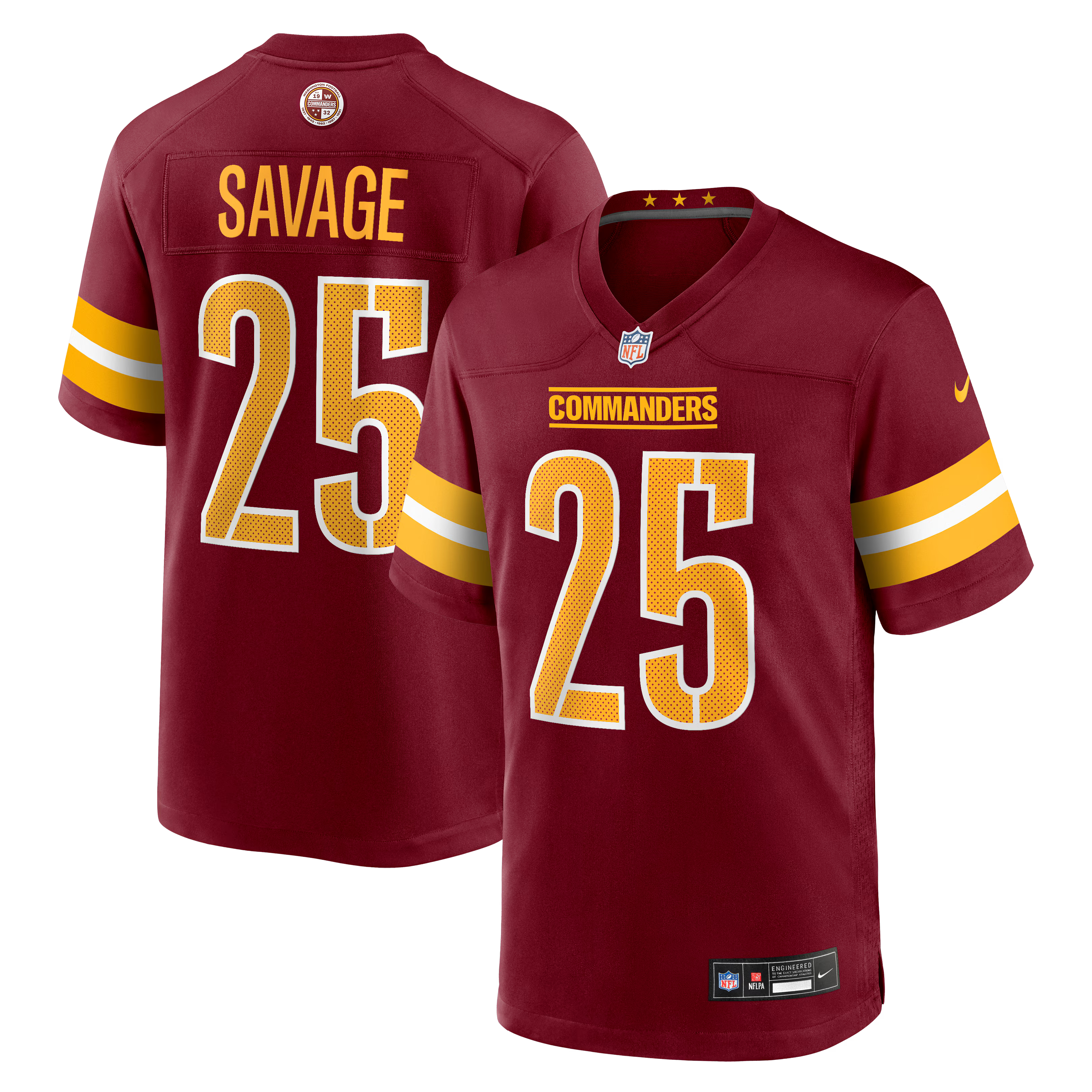 Washington Commanders Darnell Savage Burgundy Team Game Jersey