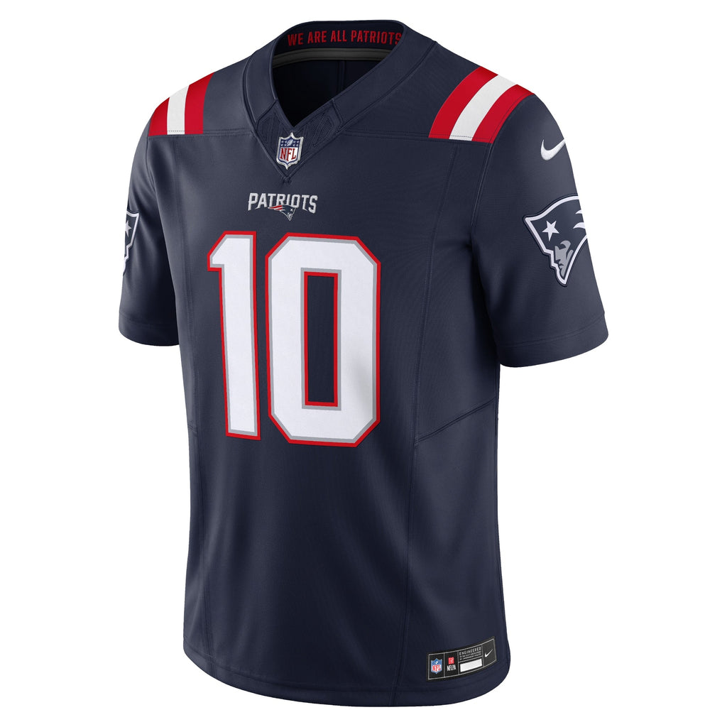 New England Patriots Drake Maye Navy Vapor F.U.S.E. Limited Jersey