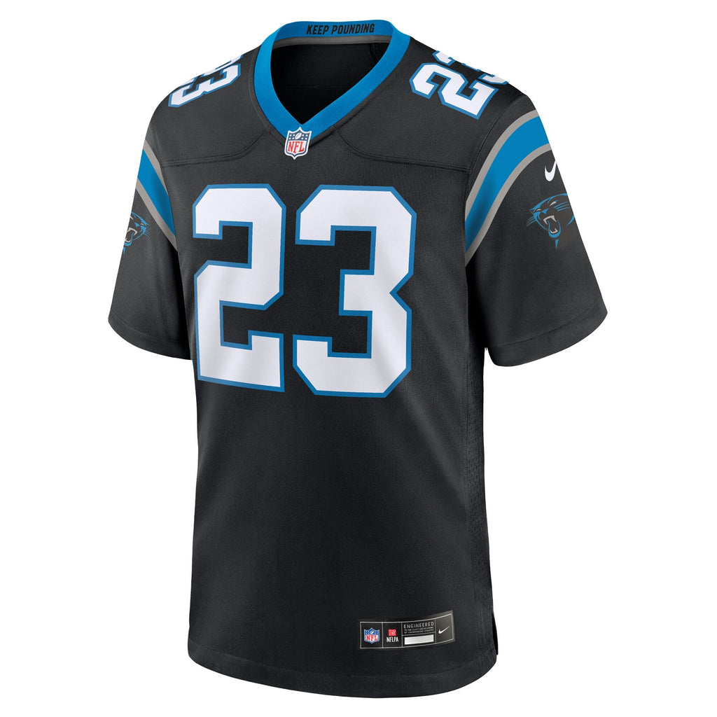 Carolina Panthers Trevor Etienne Black Team Game Jersey