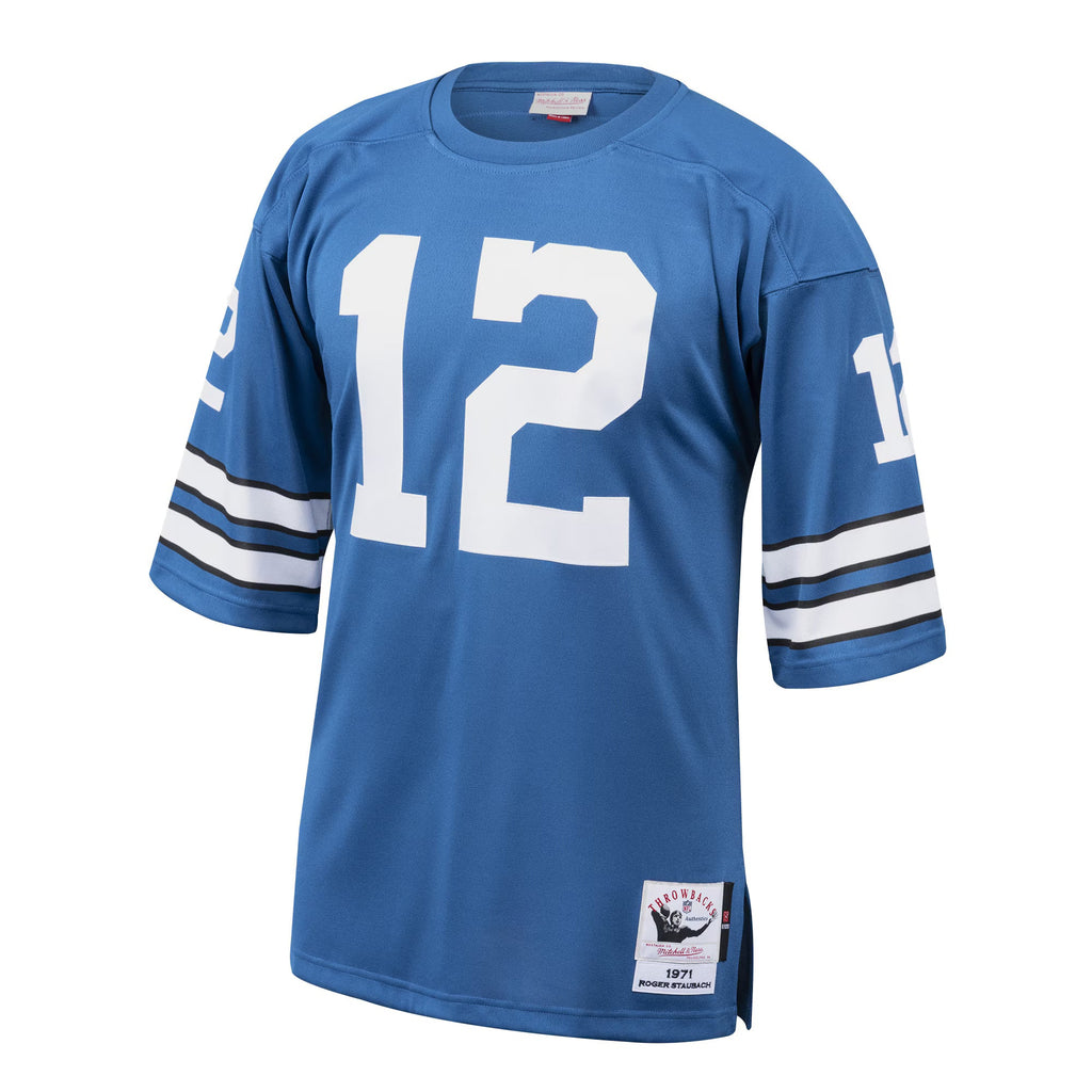 Dallas Cowboys 1971 Roger Staubach Mitchell & Ness Royal Authentic Throwback Retired Player Jersey