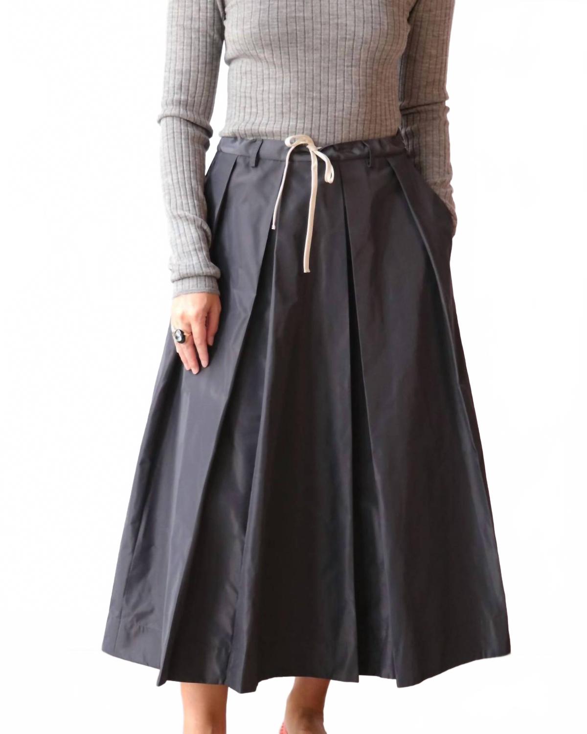 Charlotte Taffeta Skirt In Graphite