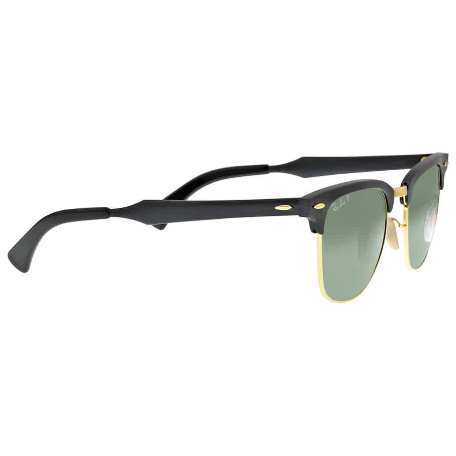 Ray Ban Clubmaster Aluminum Polarized Green Classic G-15 Unisex Sunglasses RB3507 136/N5 51