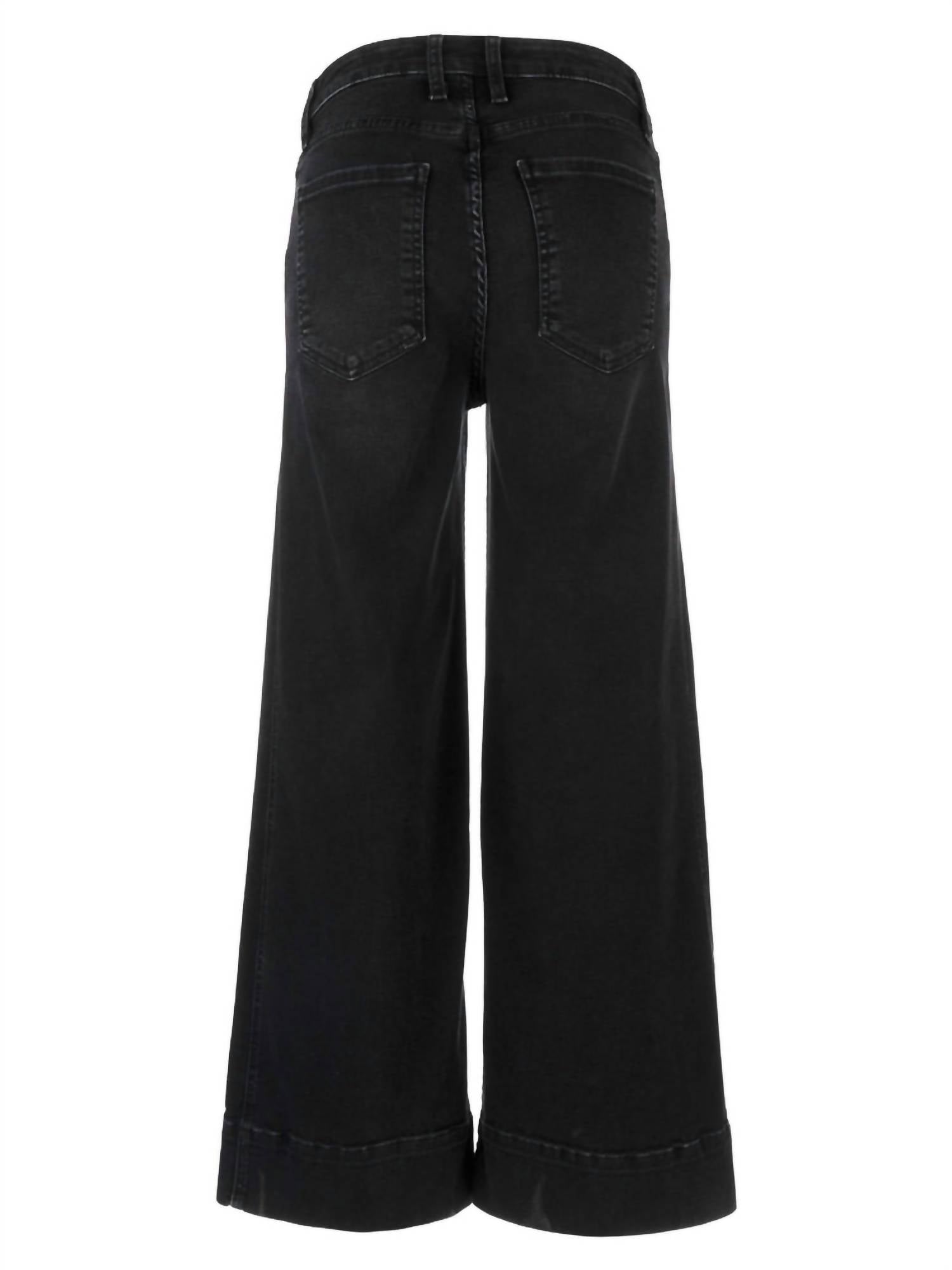 Women's Meg High Rise Fab Ab Wide Leg Jeans In Glittering