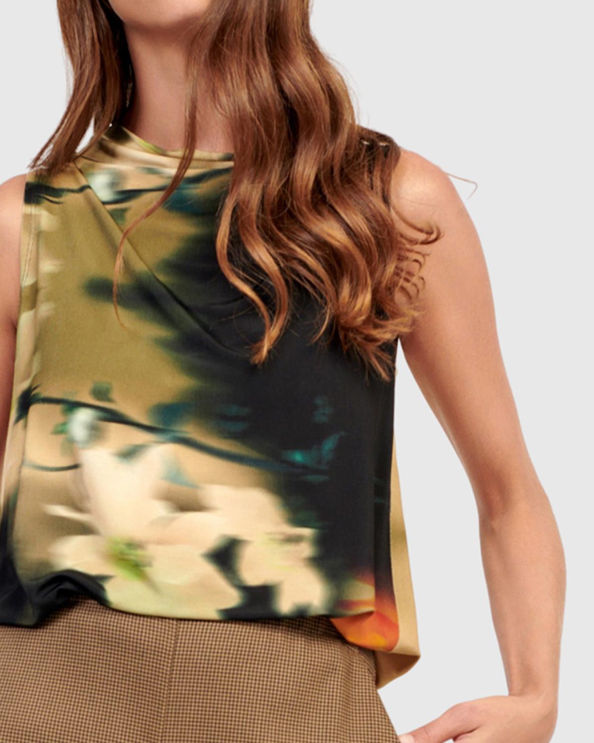 Spritz Sleeveless Top In Floral