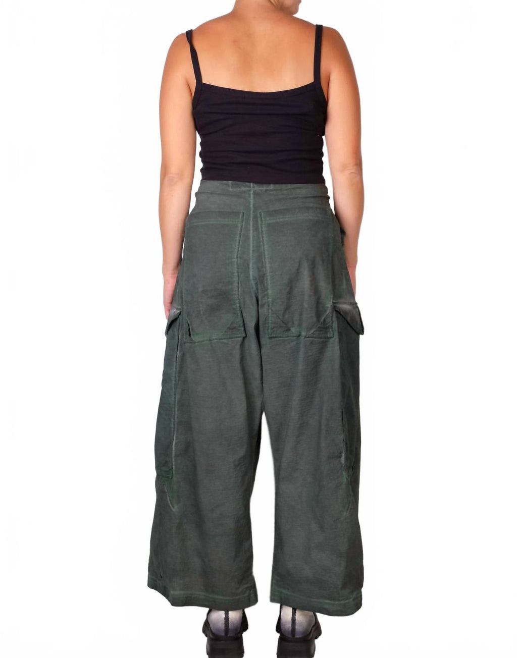 Dip Wide Leg Trousers In Pine Cloud