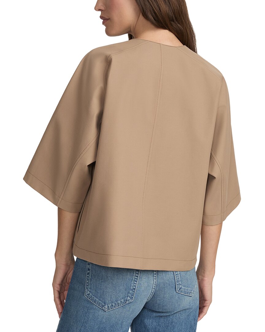 Lafayette 148 New York Plus 3/4- Sleeve Collarless Jacket