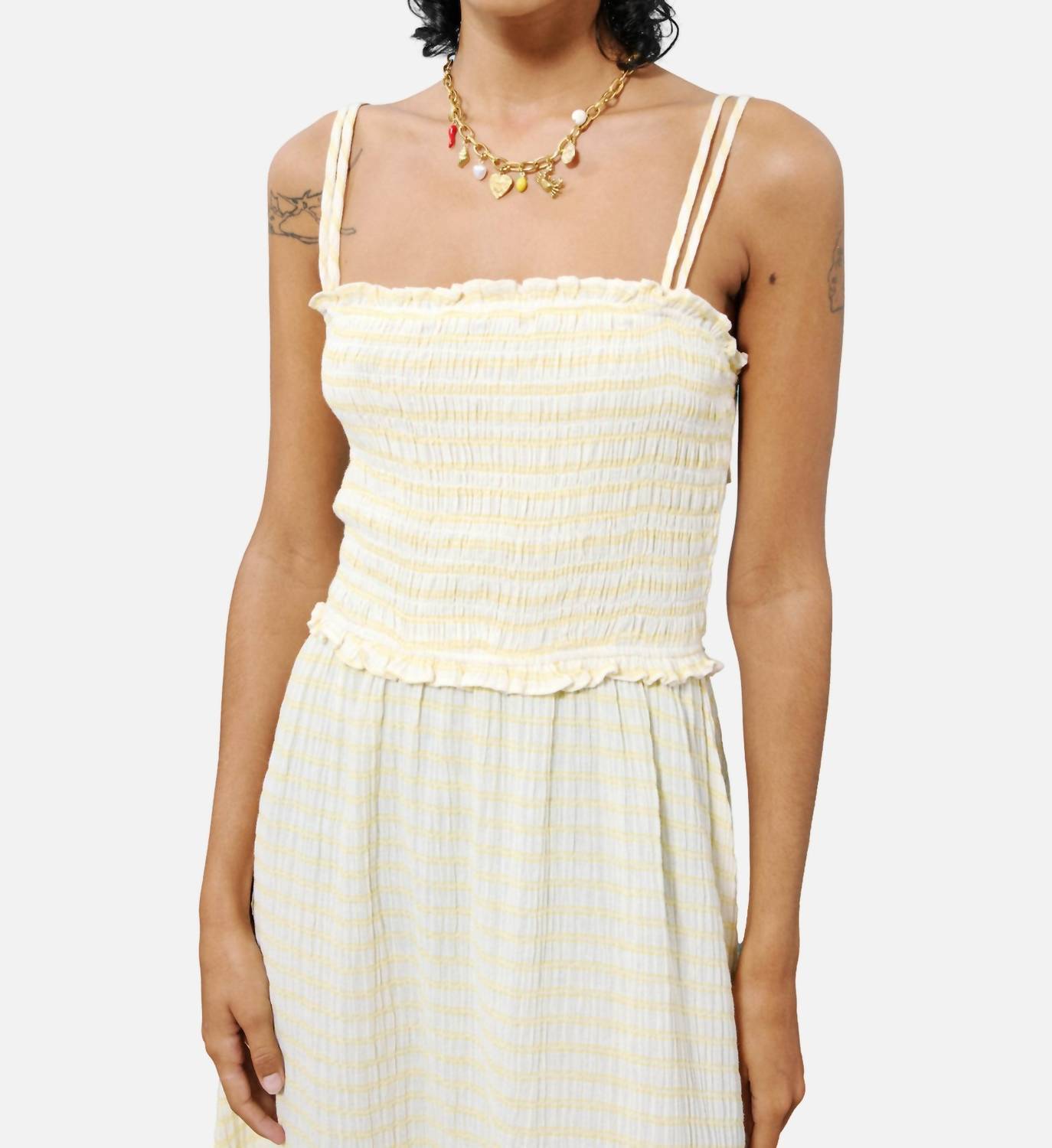 Marianne Backless Dress In Butter