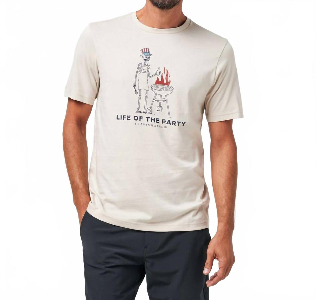 Grill And Thrill Short Sleeve Tee In Italian Sand