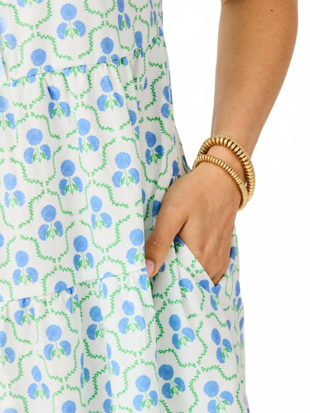 Eloise Floral Midi Dress In Sweetbriar Lattice
