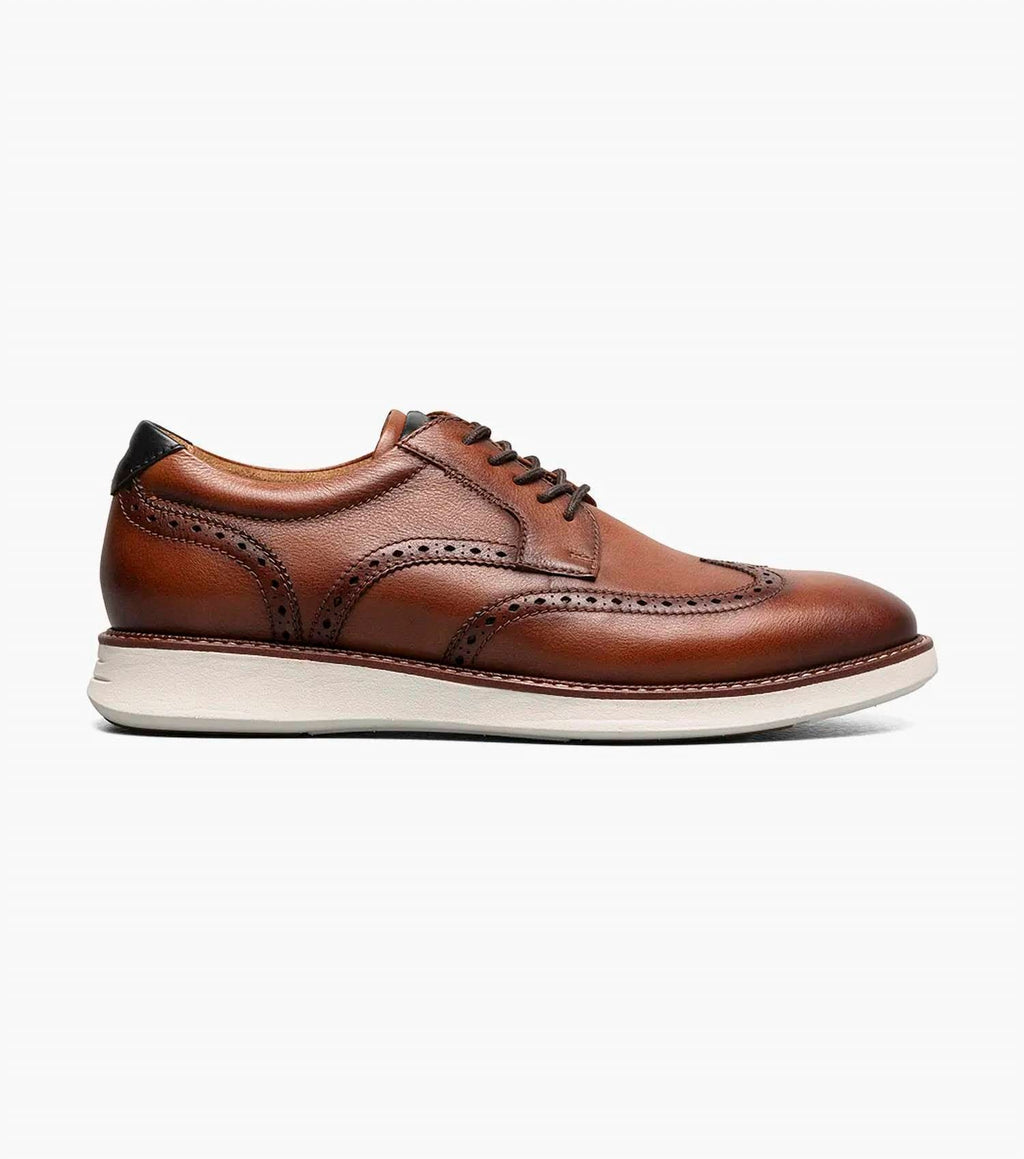 Men's Launch Wingtip Oxford Shoes In Cognac