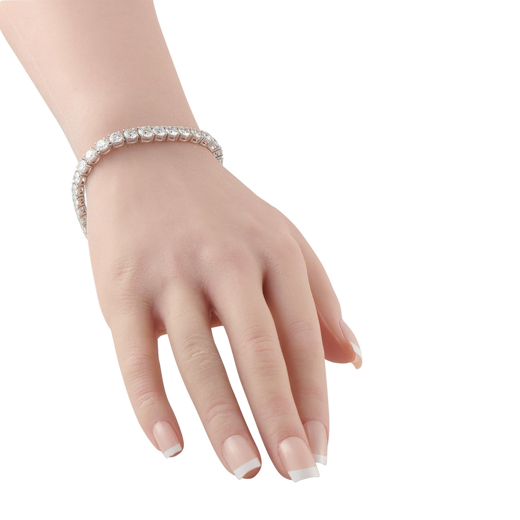 LB Exclusive Platinum 13.82ct Diamond Tennis Bracelet MF04-041526
