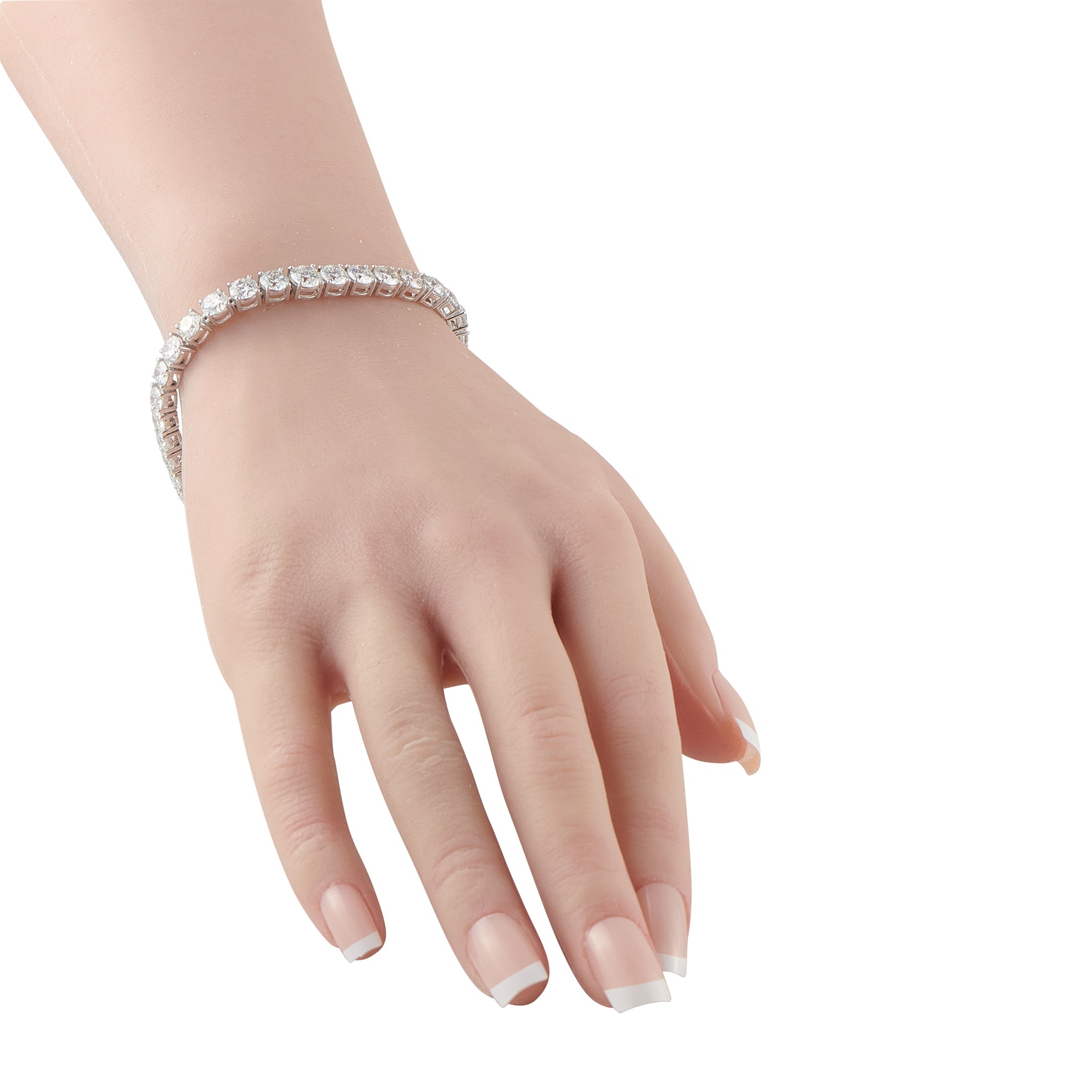 LB Exclusive Platinum 13.82ct Diamond Tennis Bracelet MF04-041526