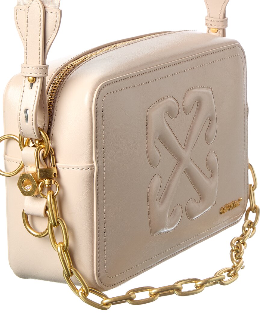 Off-White Medium Leather Camera Bag