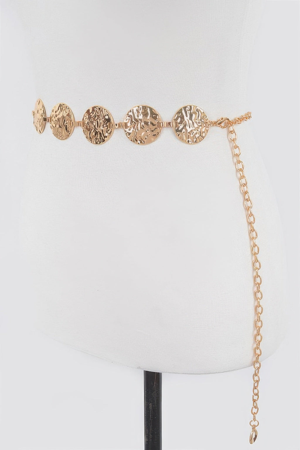 Hammered Metal Chain Belt
