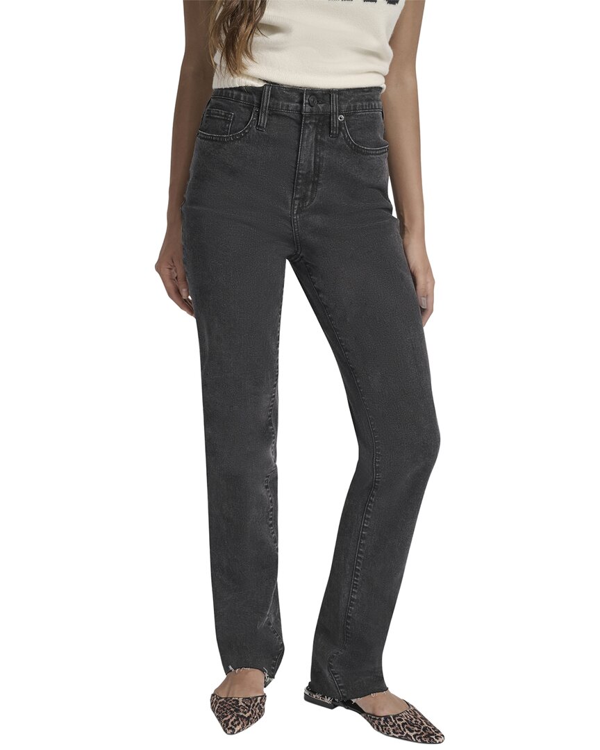 DKNY High Rise Ecru Relaxed Straight Jean