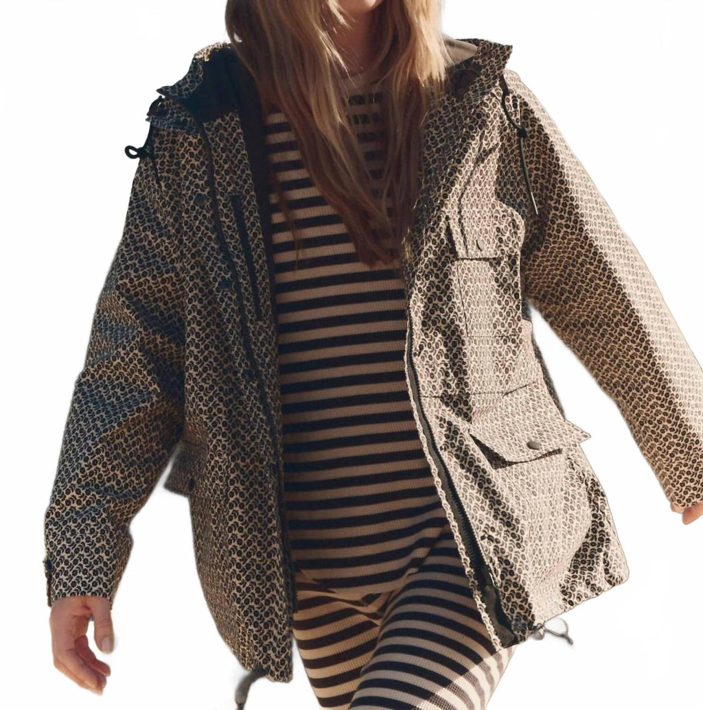 The Headland Raincoat In Shadow Floral