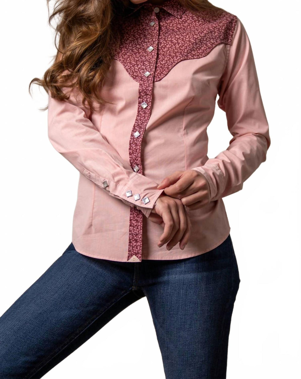 Birdie Pearl Snap Shirt In Pink