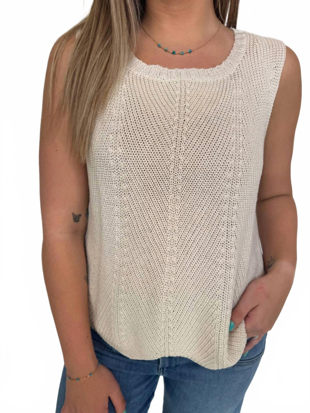 Willa Shell Mercer Top In Half Moon