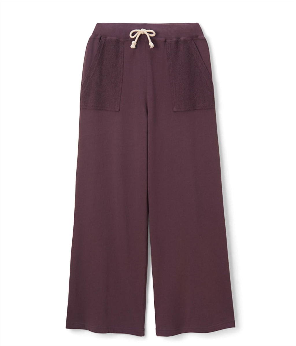 Women's Rosanna French Terry Reverse Pant In Plum