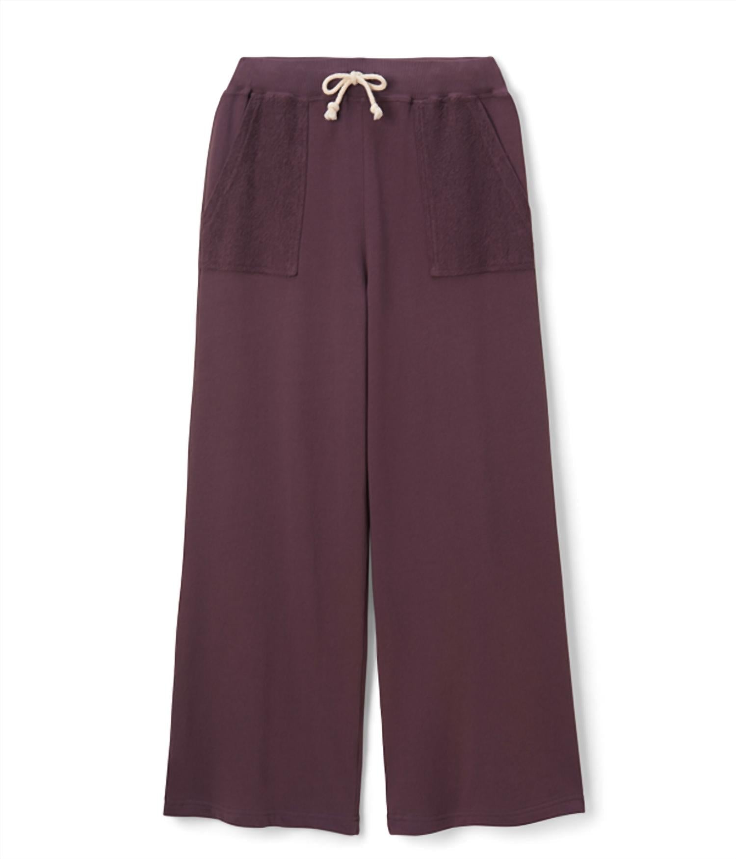 Women's Rosanna French Terry Reverse Pant In Plum