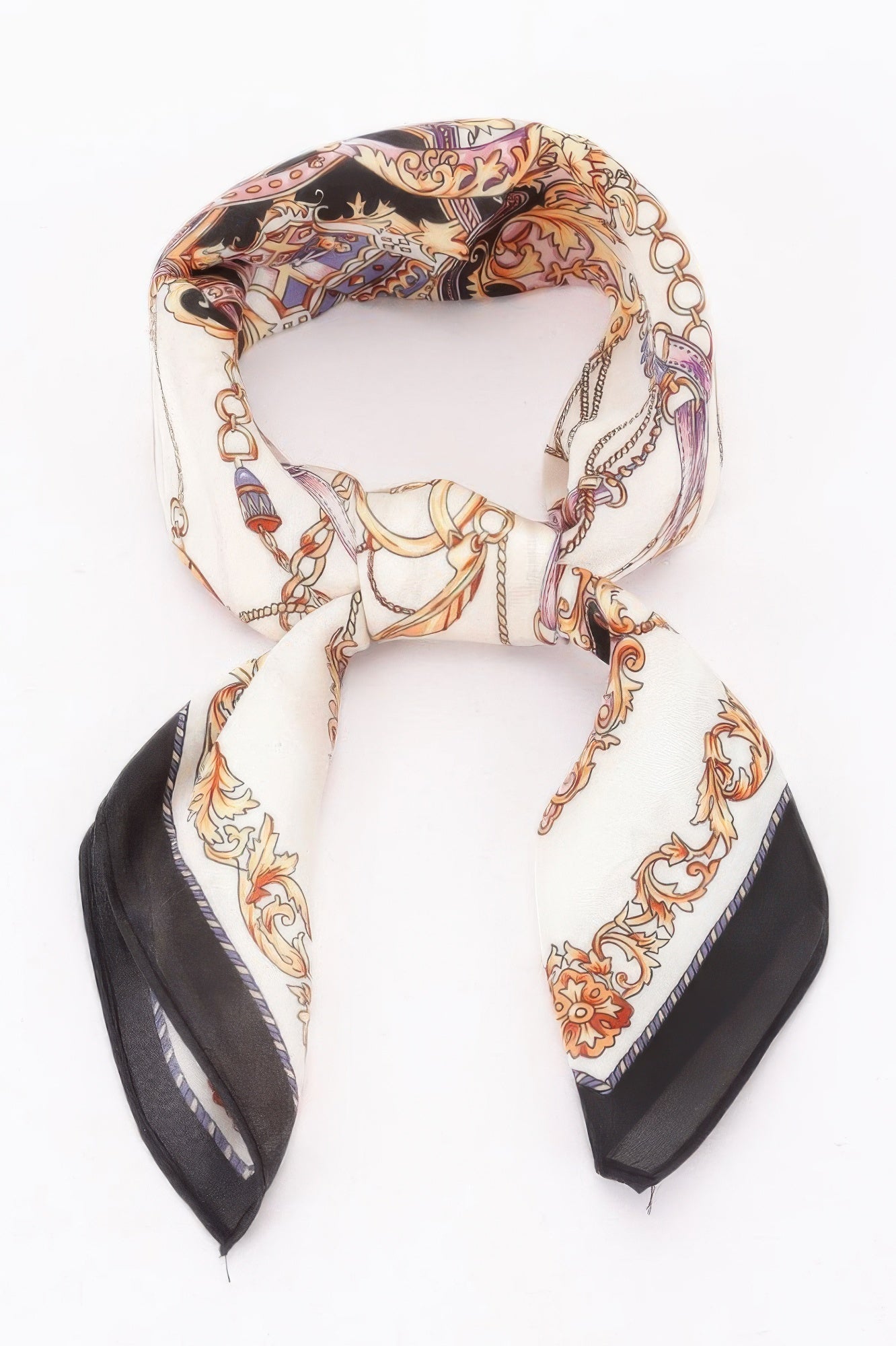 Artistic Multi Print Bandana with Refined Motifs