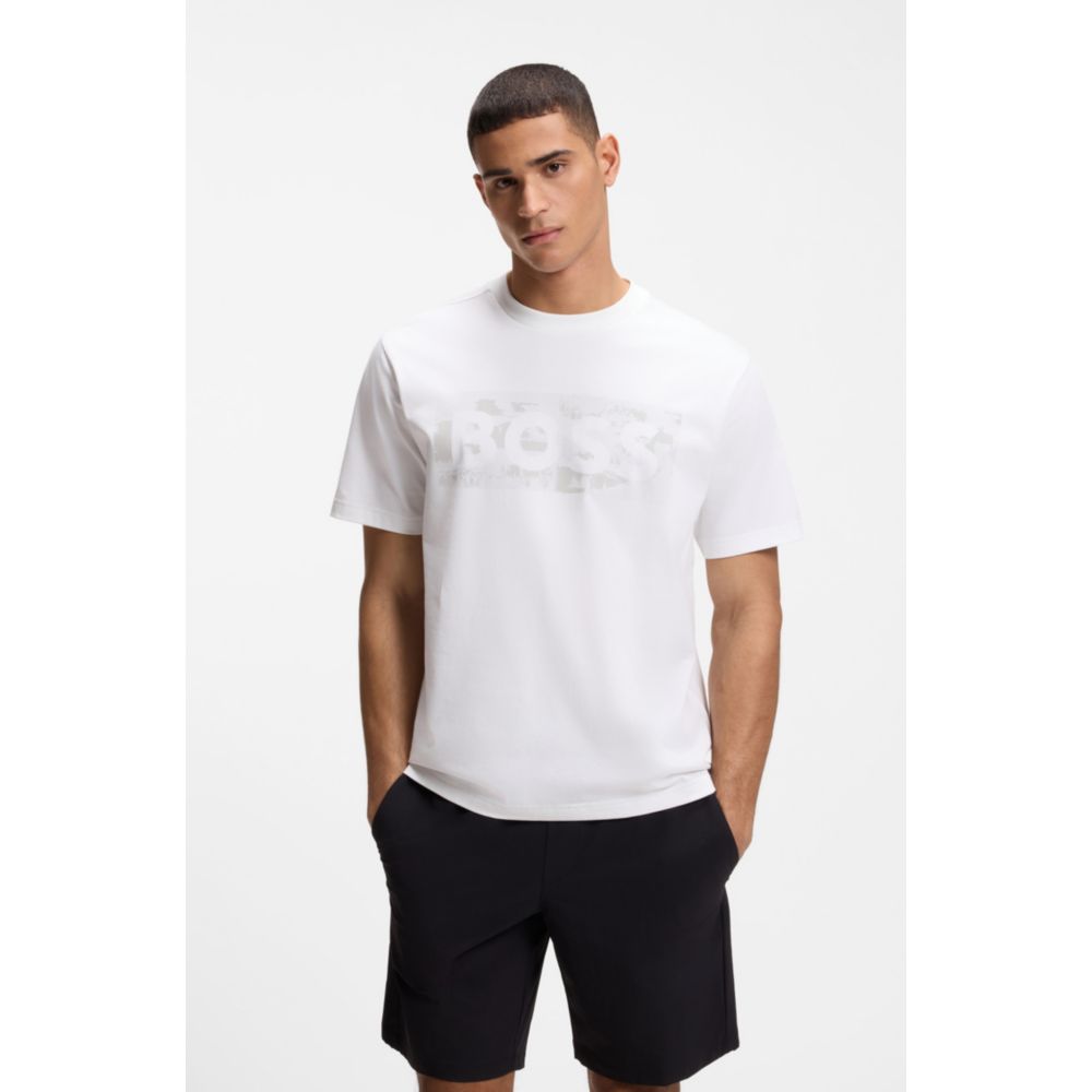 Logo-artwork T-shirt in stretch cotton