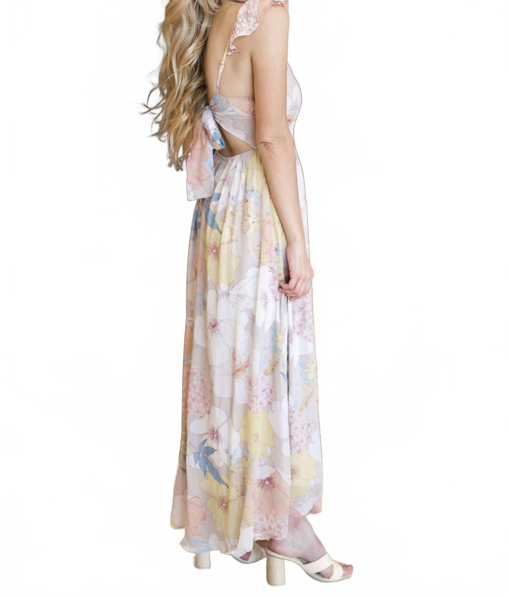 Sophia Ruffled Straps Dress In Multi