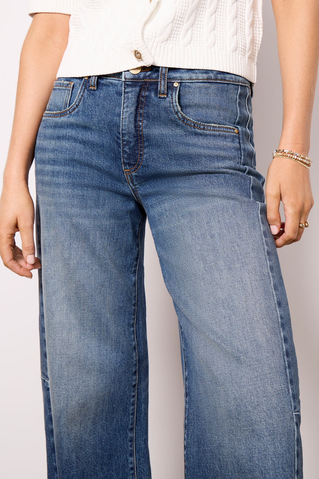 Women's Meg Wide Leg w Seaming Jeans