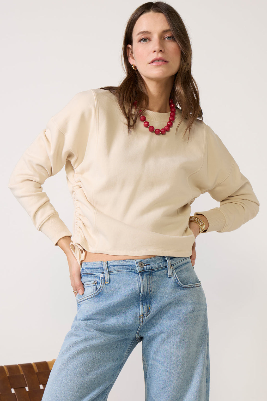 Women's Dara Side Ruched Sweatshirt