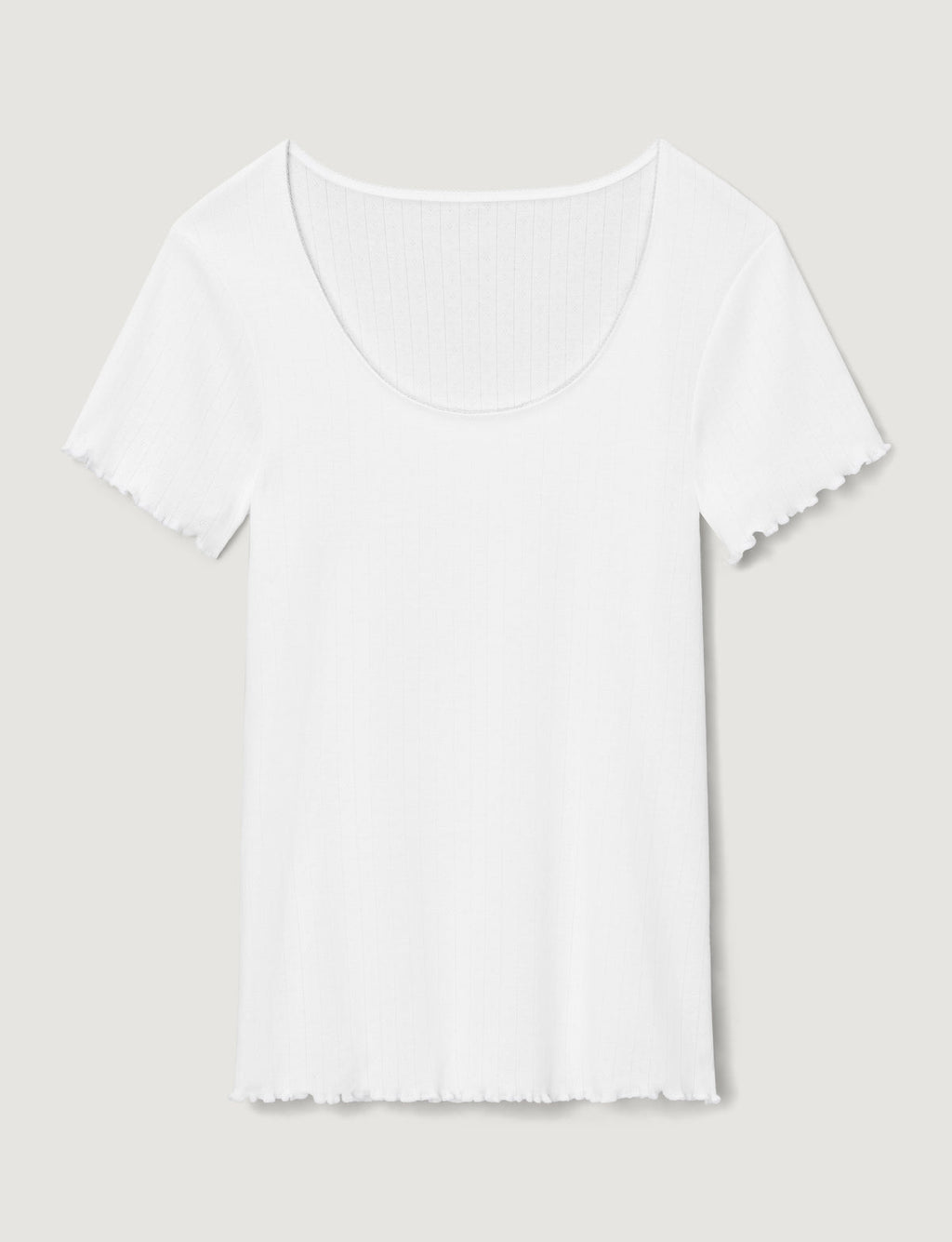 Women's Cotton Pointelle Rib T-Shirt