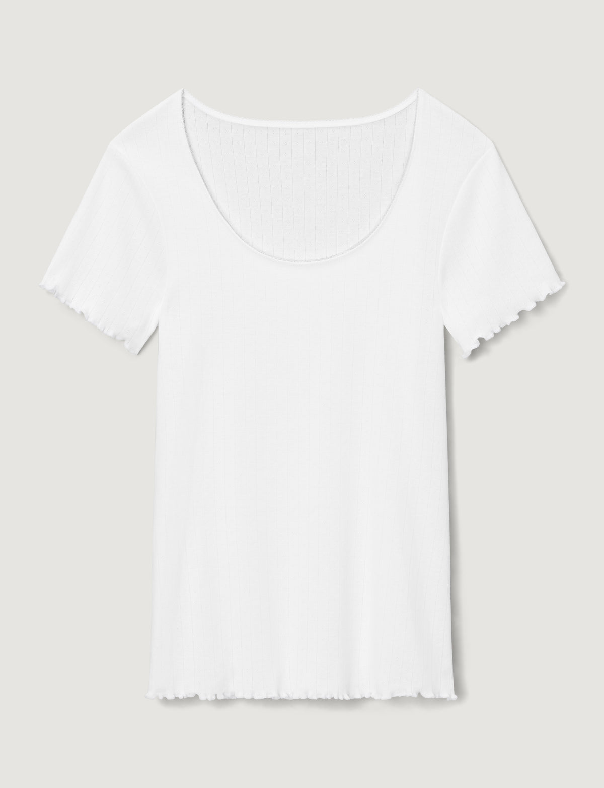 Women's Cotton Pointelle Rib T-Shirt