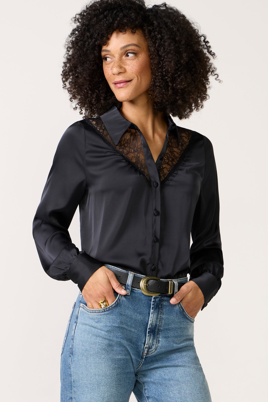 Women's Bella Lace Trim Shirt