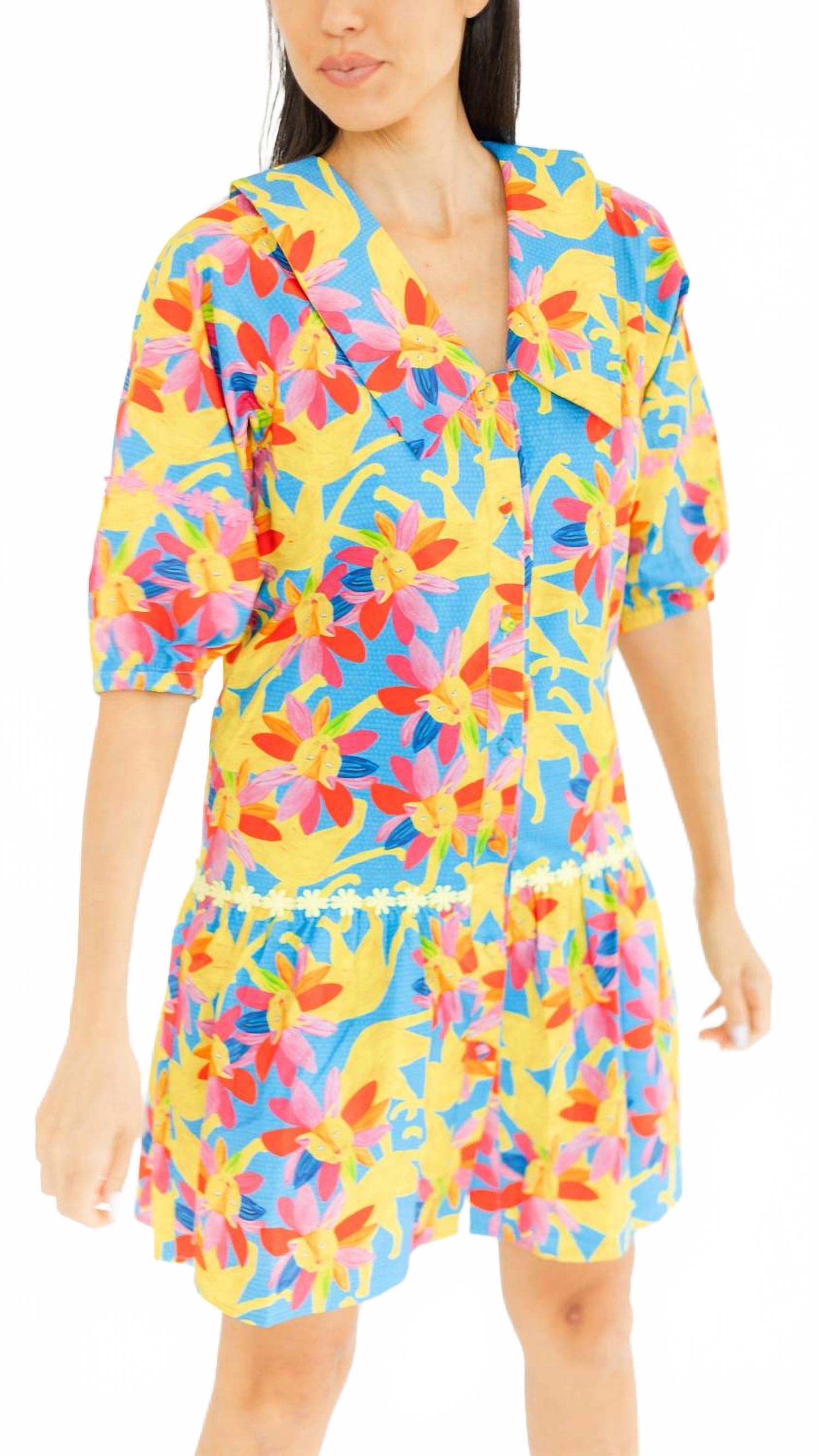 Faye Baywatch Dress In Yellow Multi