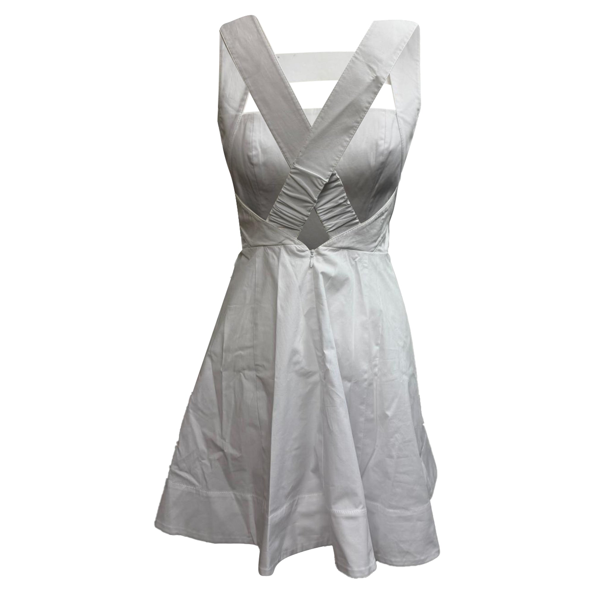 Staud Mini Teresa Dress in White Cotton