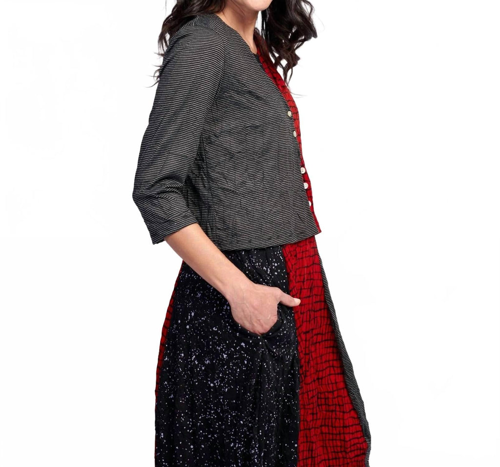 Capricorn Crop Cardigan In Red