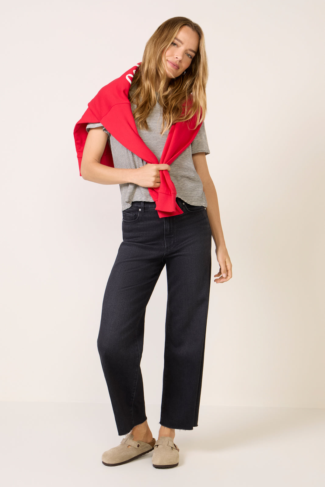 Women's Anessa w Twisted Outseam Panel Wide Leg Jean