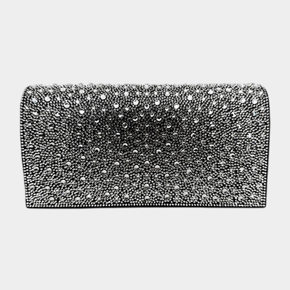 Bling Studded Evening Clutch Crossbody Bag